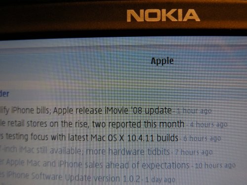 iPhone Netvibes sur un Nokia E90