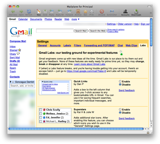 GMail Labs