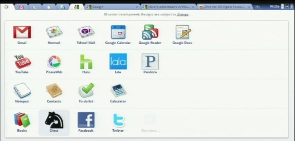 Chrome OS - Menu